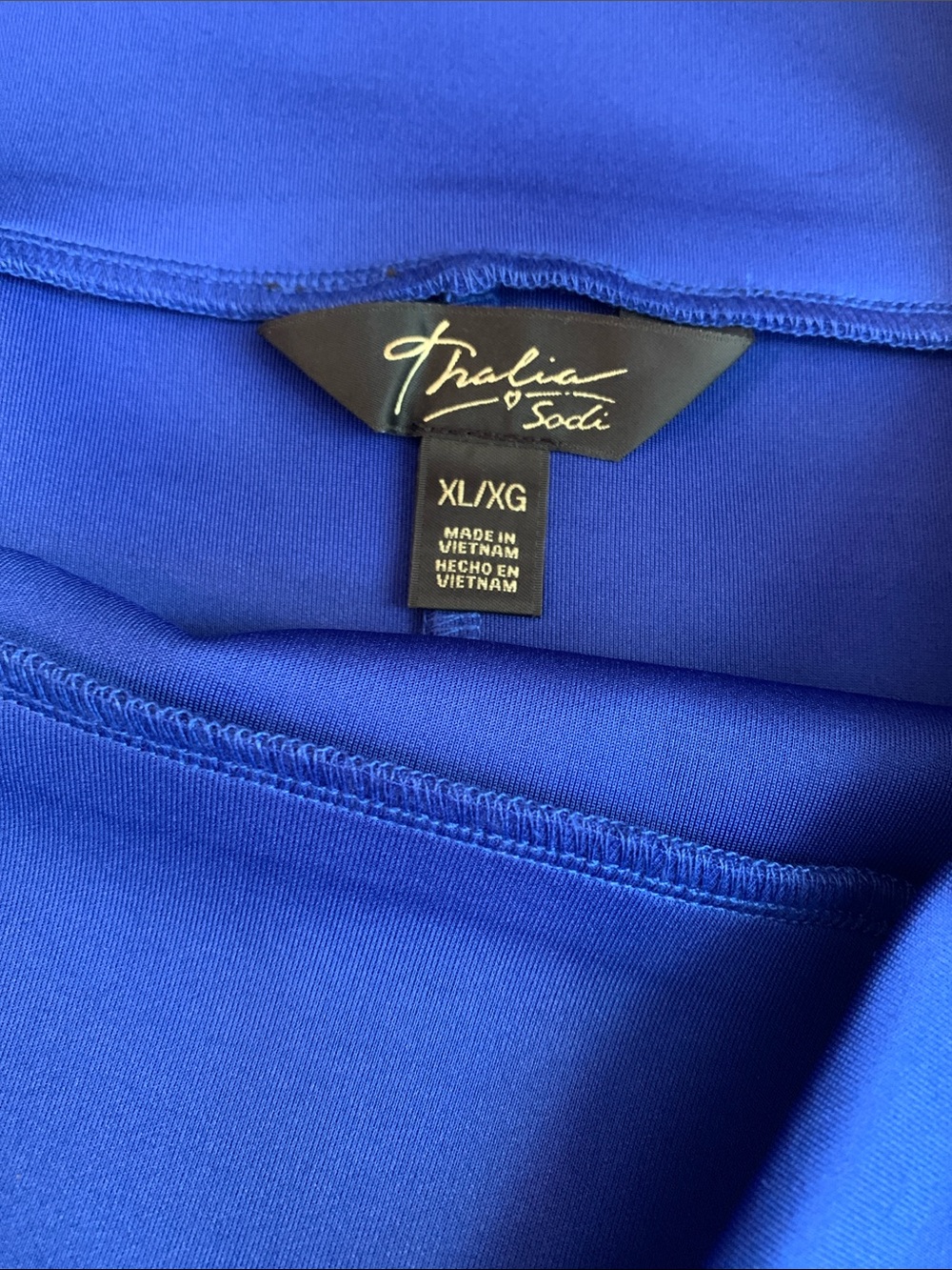Thalia Sodi Classic Royal Blue Pencil Skirt Size XL NEW Stretch Material Comfort - Picture 4 of 8